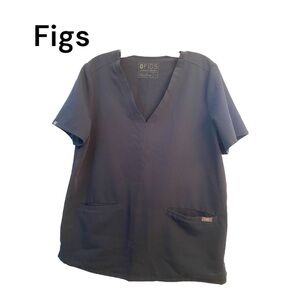 Figs Technical Collection Blue Scrub Top L